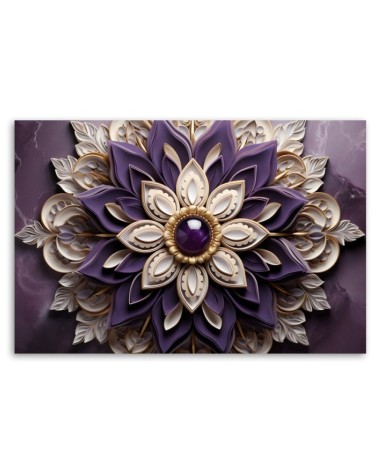 Bild auf Leinwand - Blume abstrakt diamant 3D | Feeby