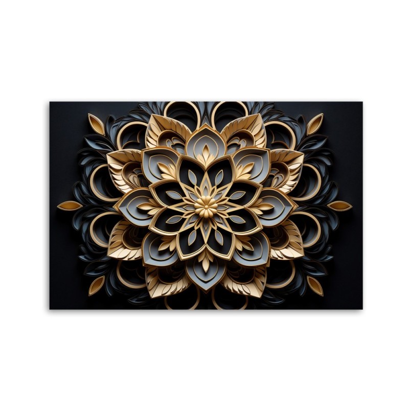 Wandbild für Wohnzimmer - für Büro - 3D Blumen AI | Feeby