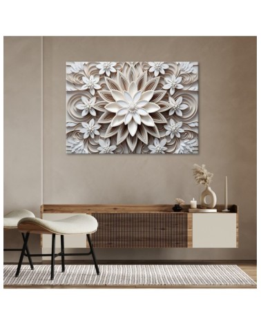 Modernes Wandbild - Schlafzimmer - Blumen 3d | Feeby