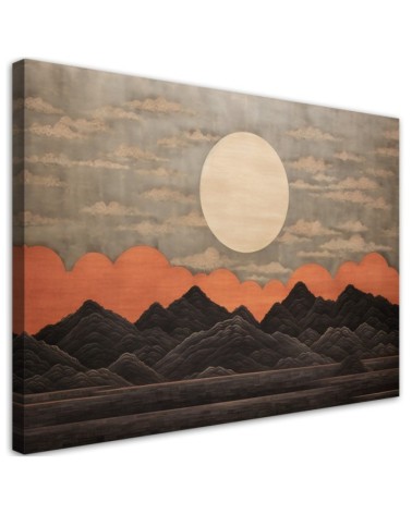 Colourful wall painting for office - Sunset Japan | FEEBY