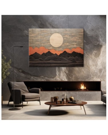 Kolorowy obraz na ścianę do biura - Zachód słońca Japonia | FEEBY