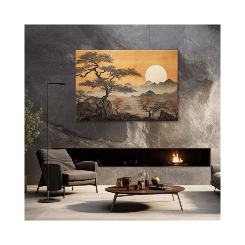 Obraz - Drzewa pejzaż górski | FEEBY