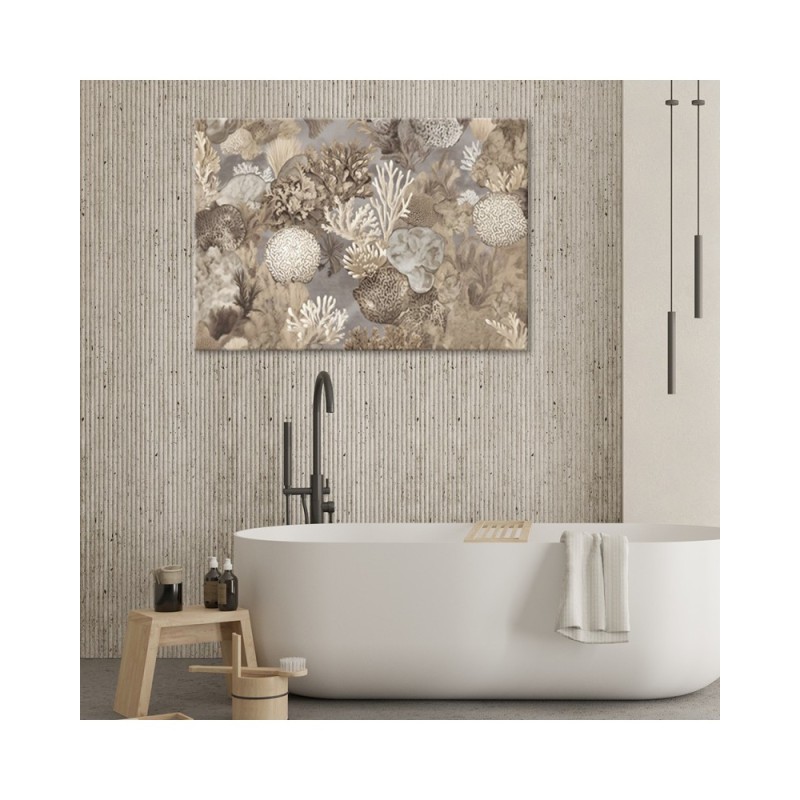 Leinwandbild modern - boho AI - Meerestiere und Pflanzen | Feeby