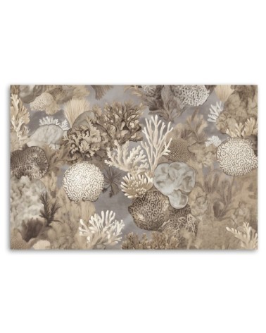 Leinwandbild modern - boho AI - Meerestiere und Pflanzen | Feeby