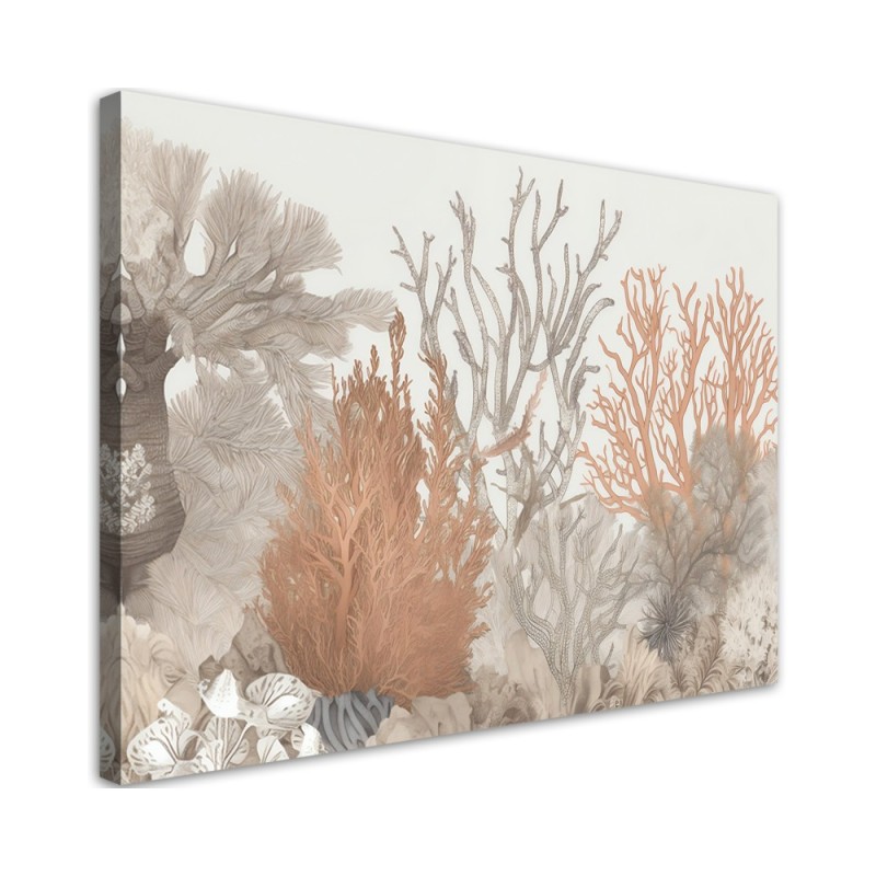 Leinwandbild - Boho beige - Meerespflanzen | Feeby