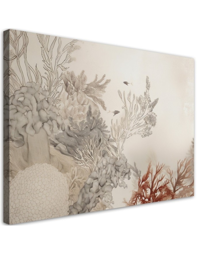 Bild - für das Wohnzimmer boho - Meeresfische und Pflanzen | Feeby