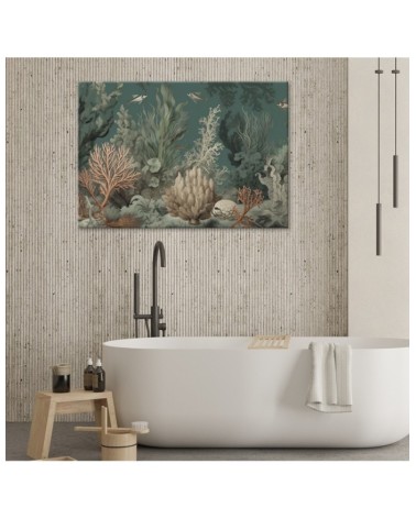 Leinwandbild - für das Badezimmer - Korallen und Fische | Feeby