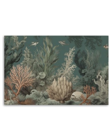 Leinwandbild - für das Badezimmer - Korallen und Fische | Feeby