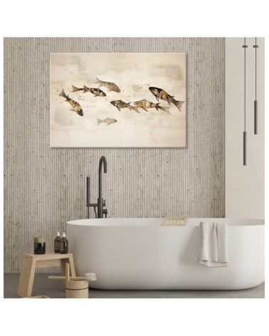 Wandbild für Wohnzimmer - Boho - Koi-Fische | Feeby