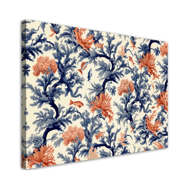 Dekoratives Leinwandbild - Korallen und Fische | Feeby