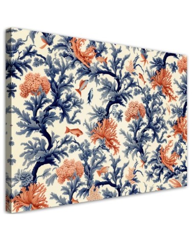 Dekoratives Leinwandbild - Korallen und Fische | Feeby