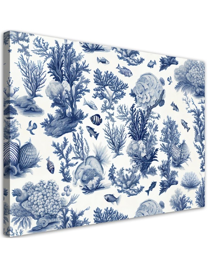 Leinwandbild - für das Bad - Meerestiere und Pflanzen | Feeby