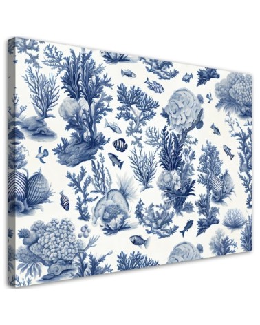 Canvas print for bathroom - Sea animals and plants | FEEBY