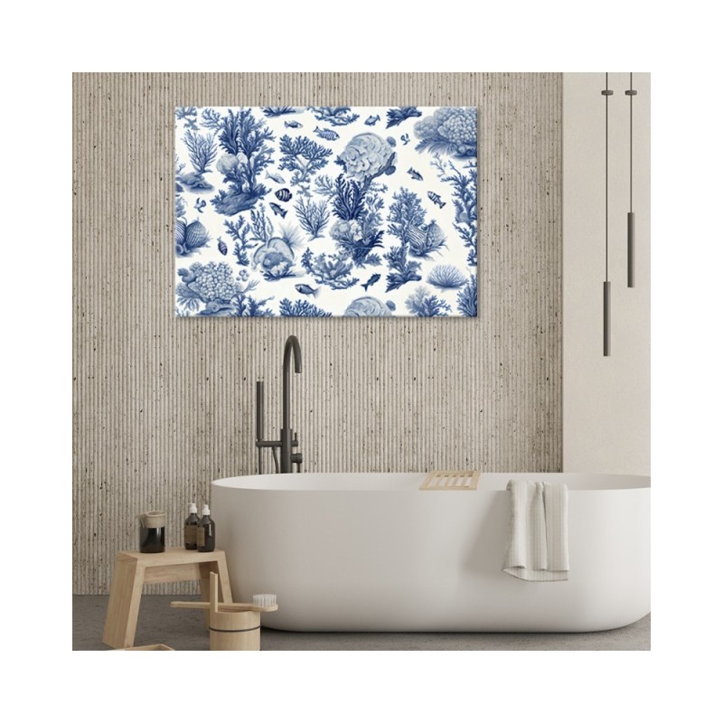 Leinwandbild - für das Bad - Meerestiere und Pflanzen | Feeby