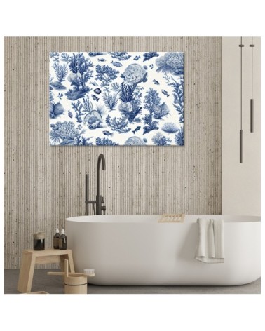 Leinwandbild - für das Bad - Meerestiere und Pflanzen | Feeby