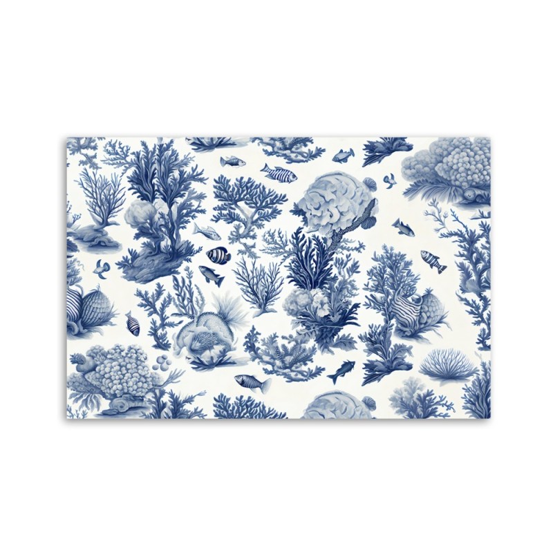 Leinwandbild - für das Bad - Meerestiere und Pflanzen | Feeby