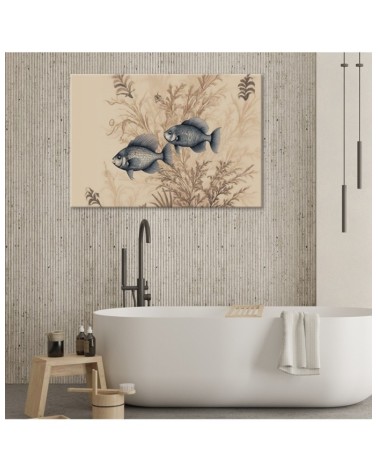 Bild - Wohnzimmerbild - Rubin auf beigem Hintergrund | Feeby