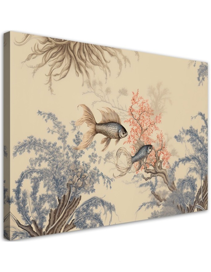 Bild auf Leinwand - Feng Shui Boho Fisch | Feeby
