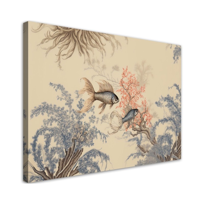 Bild auf Leinwand - Feng Shui Boho Fisch | Feeby