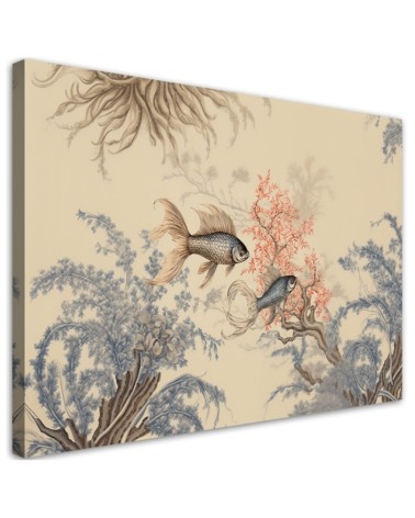 Bild auf Leinwand - Feng Shui Boho Fisch | Feeby