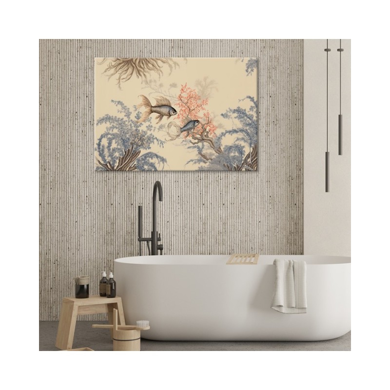 Bild auf Leinwand - Feng Shui Boho Fisch | Feeby