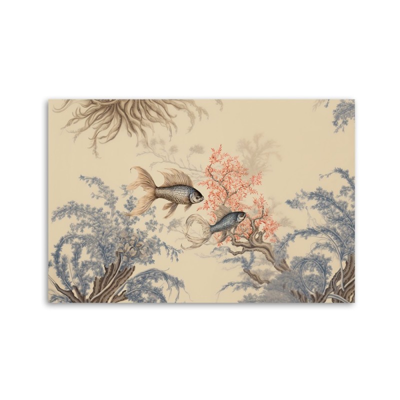 Bild auf Leinwand - Feng Shui Boho Fisch | Feeby