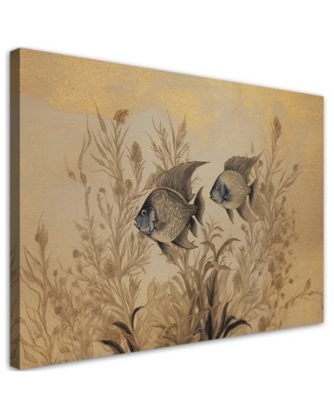 Leinwanddruck - Schlafzimmer - Fischschleier Boho | Feeby