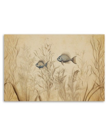 Leinwandbild - Fische im Boho-Stil beige | Feeby