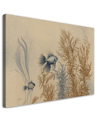 Canvas print for living room ai - Fish and sea plants | FEEBY