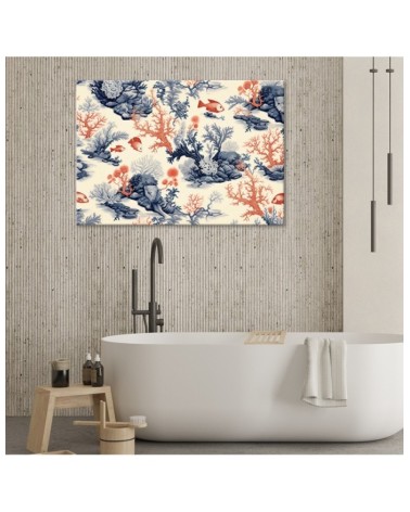 Leinwandbild modern - AI Korallen und Fische | Feeby