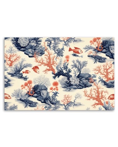 Leinwandbild modern - AI Korallen und Fische | Feeby