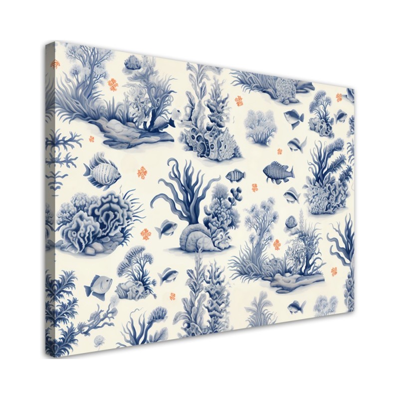 Leinwandbild - Korallen und Fische AI | Feeby