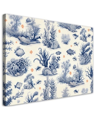 Leinwandbild - Korallen und Fische AI | Feeby