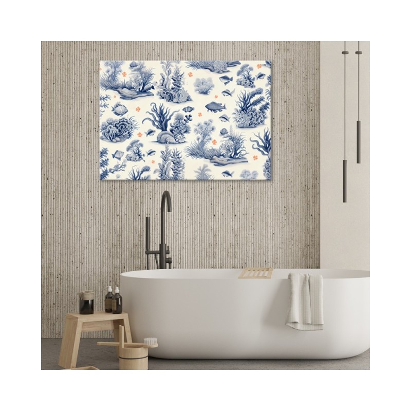 Leinwandbild - Korallen und Fische AI | Feeby