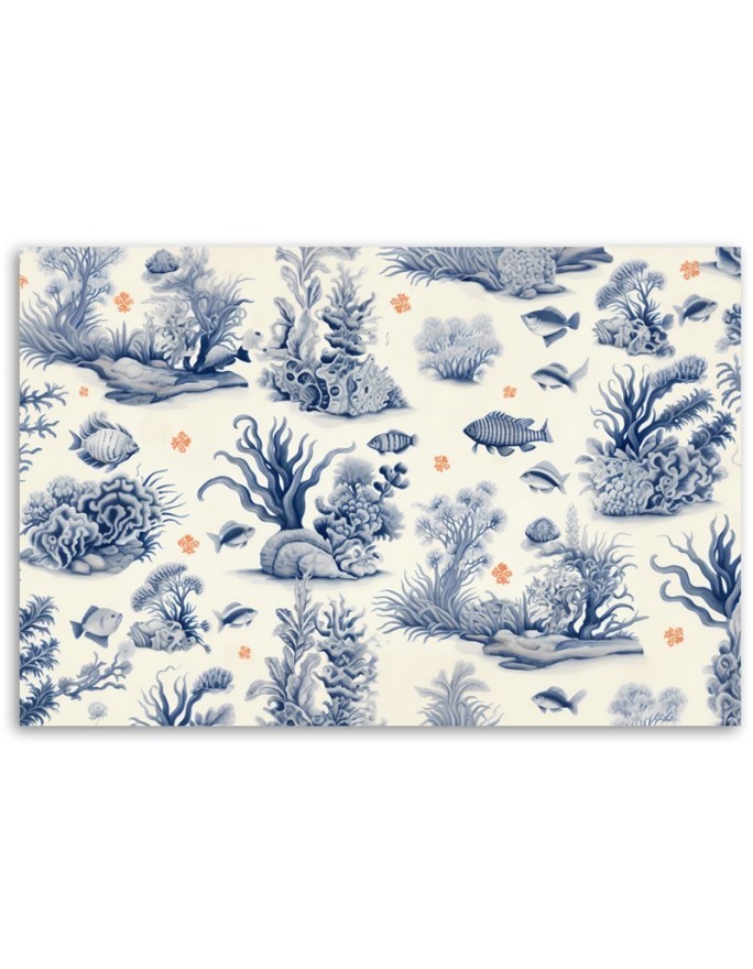 Modern painting for wall - Corals and fish AI | FEEBY