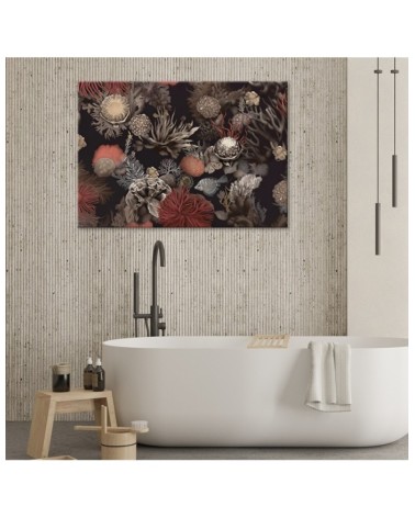 Leinwandbild - Wohnzimmer Wanddruck - Korallenpflanzen AI | Feeby