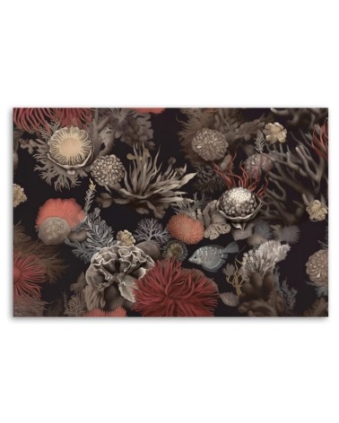 Leinwandbild - Wohnzimmer Wanddruck - Korallenpflanzen AI | Feeby