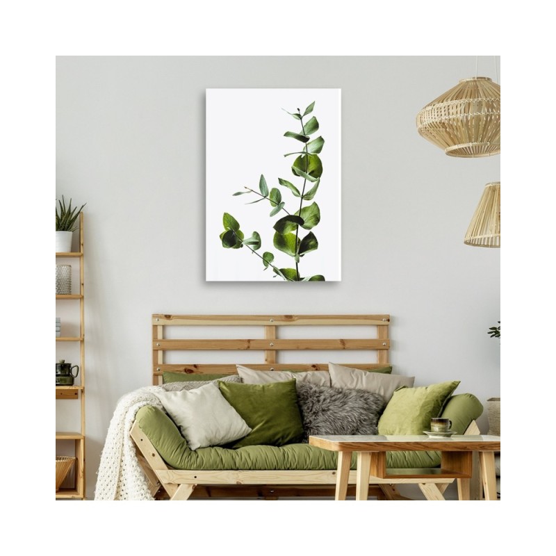 Leinwandbild - Grüner Zweig natur | Feeby