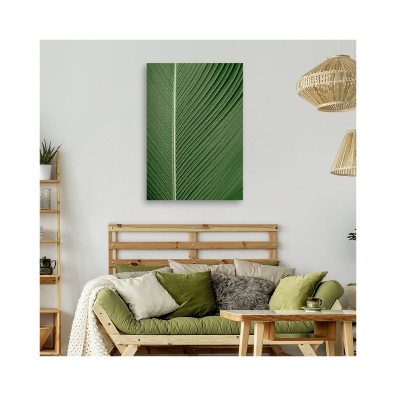 Leinwandbild modern - Bananenblatt im Makromaßstab | Feeby