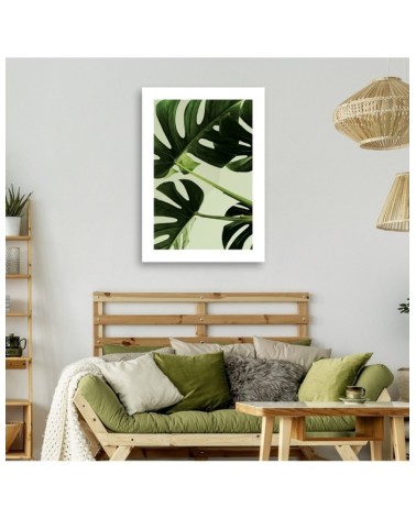 Modernes Wandbild - Grüne monstera Blätter | Feeby