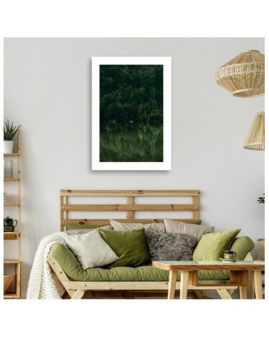 Bild auf Leinwand - Grüner Wald am See | Feeby