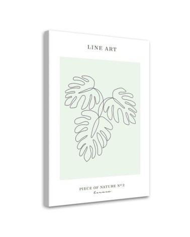 Modernes Wandbild - Blätter - Line Art | Feeby