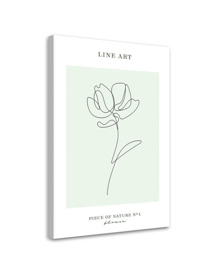 Leinwandbild - Blume - Line Art | Feeby