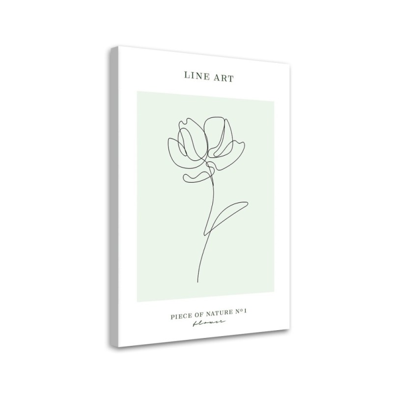 Leinwandbild - Blume - Line Art | Feeby