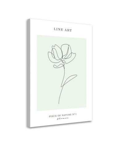 Leinwandbild - Blume - Line Art | Feeby