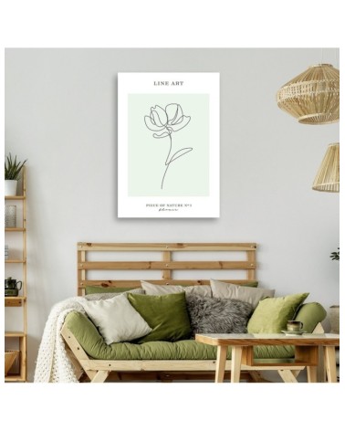 Leinwandbild - Blume - Line Art | Feeby