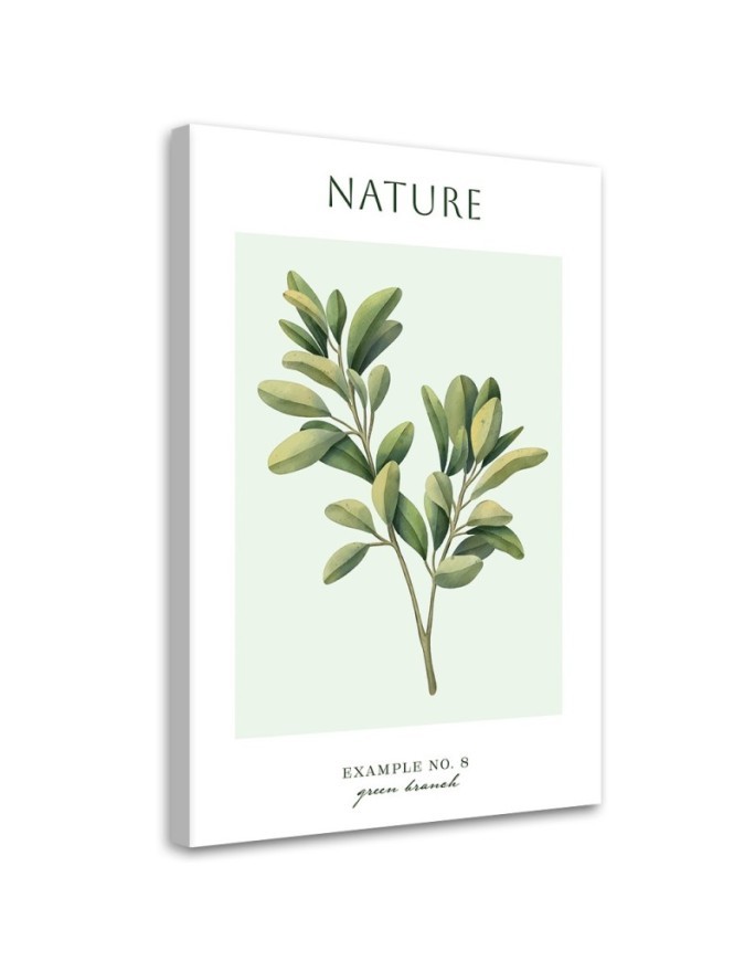 Modernes Wandbild - Grüner Zweig - Natur | Feeby