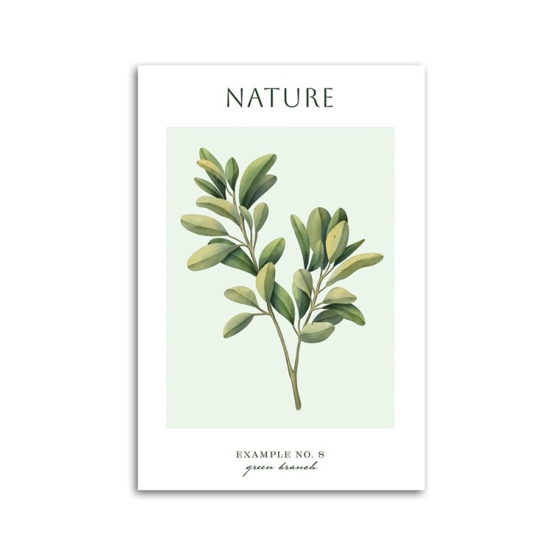Modernes Wandbild - Grüner Zweig - Natur | Feeby