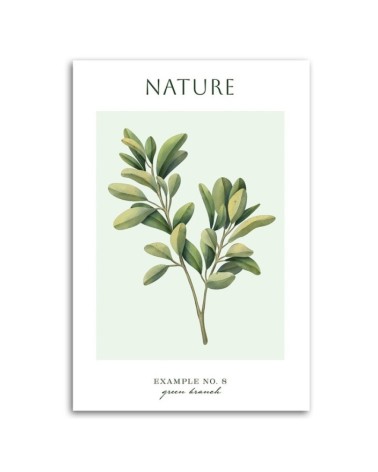 Modernes Wandbild - Grüner Zweig - Natur | Feeby