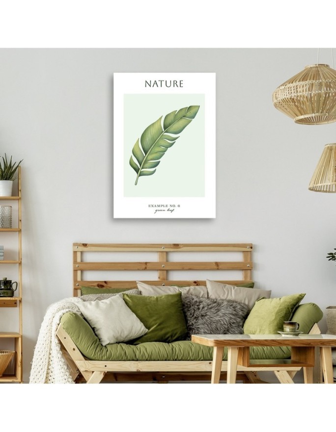 Obraz na płótnie - Zielony liśc - Natura | FEEBY
